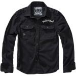 Camicie ricamate scontate nere L di cotone per Uomo Brandit Motorhead 