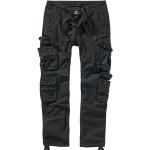 Pantaloni cargo scontati neri 4 XL di cotone per Uomo Brandit 