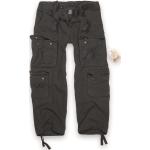 Pantaloni cargo scontati neri 3 XL taglie comode di cotone per Uomo Brandit 
