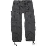 Pantaloni cargo scontati neri 6 XL taglie comode di cotone per Uomo Brandit 