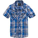 Camicie scontate blu 5 XL taglie comode di cotone mezza manica per Uomo Brandit 