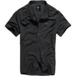 Camicie scontate nere 5 XL taglie comode di cotone mezza manica per Uomo Brandit 