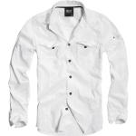 Camicie scontate bianche 3 XL taglie comode di cotone con manica lunga per Uomo Brandit 