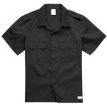 Camicie nere 3 XL taglie comode mezza manica con manica corta per Uomo Brandit 
