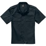 Camicie scontate nere S in poliestere mezza manica per Uomo Brandit 