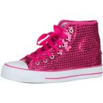 Sneakers larghezza E casual rosa numero 32 con paillettes per bambini 