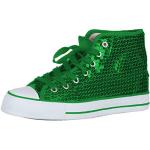 Sneakers larghezza E casual verdi numero 31 con paillettes per bambini 