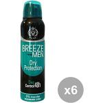 BREEZE Set 6 Deodorante Spray Men Dry Protezione 150 Ml. Cura Del Corpo