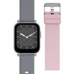 Smartwatches grigio chiaro in silicone con cinturino intercambiabile con connessione Bluetooth Breil Tribe 