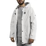 Giacche impermeabili marinare bianche XS in jersey a righe antivento per Uomo 