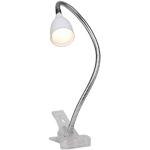 BRILLIANT lamp Anthony LED clip luce ferro/bianco | 1x LED 2.4W integrato, (200lm, 3000K) | Scala da A ++ a E | Con interruttore a cavo