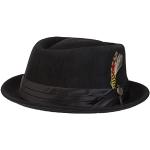 Cappelli pork pie eleganti neri lavabili in lavatrice per Uomo Brixton Hats 