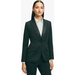 Brooks Brothers Black Stretch Wool Blend Tuxedo Jacket - Donna Giacche E Blazer Black 8