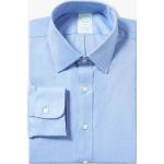 Camicie slim eleganti blu di cotone lavabili in lavatrice per Uomo Brooks Brothers 