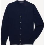 Cardigan scontati eleganti blu navy S di lana merino con scollo a V da lavare a mano per Uomo Brooks Brothers 