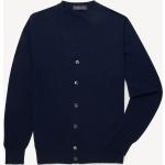 Cardigan eleganti blu navy XXL di lana merino con scollo a V da lavare a mano per Uomo Brooks Brothers 