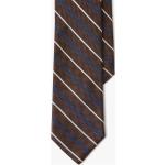 Cravatte regimental marroni di seta a righe per Uomo Brooks Brothers 