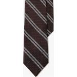 Cravatte tinta unita marroni di seta a righe per Uomo Brooks Brothers 