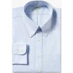 Camicie button down eleganti azzurre di cotone lavabili in lavatrice per Uomo Brooks Brothers 