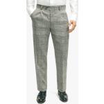 Pantaloni regular fit classici multicolore di lana a quadri traspiranti per Uomo Brooks Brothers 