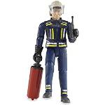 bruder 60100 - Pompiere con accessori, figura giocattolo, camion dei pompieri