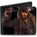 CPM Jack Sparrow Vivid Sword Pose + Logo dei Pirati/Teschio Accessori da Viaggio-Portafoglio bi-Fold, Multicolore, Default Size Uomo