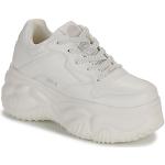 Sneakers basse bianche numero 36 con tacco sopra i 9 cm per Donna Buffalo 
