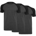 Magliette & T-shirt raglan scontati classici grigi 3 XL taglie comode di cotone mezza manica per Uomo Build your Brand 
