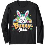 Bunny Glee Holiday Easter Funny Graphic Tees Maglia a Manica
