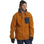 Giacche eleganti arancioni S impermeabili traspiranti con tasca per ski-pass da snowboard per Uomo 