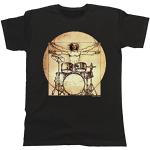 buzz shirts da Vinci Drummer - Mens or Womens Organic Cotton Unisex Drumming T-Shirt