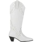 Stivali texani scontati bianchi numero 41 in pelle di coccodrillo tinta unita per Donna By Far 