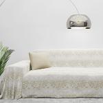 Fodere avorio in damasco sostenibili per divani per 1 persona 