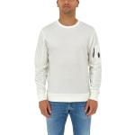 C.P. Company Diagonal Light Fleece Sweatshirt, Felpa, Uomo, Bianco, L