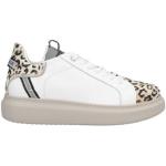 Sneakers stringate bianche numero 39 leopardate con stringhe per Donna CafèNoiR 