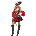 Costumi scontati rossi S in poliestere da pirata per Donna California costumes 