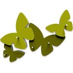Ganci appendiabiti verde oliva di legno a tema farfalla Callea 