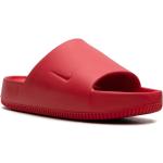 Ciabatte rosse di gomma con allacciatura elasticizzata per Donna Nike 