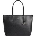 Shopping bags scontate eleganti nere in poliestere per Donna Calvin Klein 