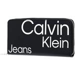 Portafogli eleganti neri con cerniera per Donna Calvin Klein 