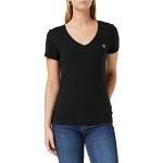 Magliette & T-shirt casual nere XS di cotone mezza manica con scollo a V per Donna Calvin Klein Jeans 