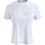 Magliette & T-shirt scontate bianche S di cotone Bio a girocollo mezza manica con scollo rotondo per Donna Calvin Klein Jeans 
