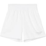 Pantaloncini sportivi scontati bianchi XS in poliestere per Donna Calvin Klein Jeans 