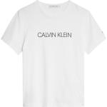Top scontati bianchi 10 anni di cotone Bio sostenibili mezza manica per bambina Calvin Klein Jeans di Dressinn.com 