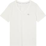 Magliette & T-shirt bianche L di cotone con scollo a V mezza manica con scollo a V per Donna Calvin Klein Jeans 