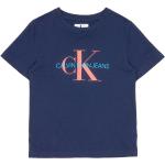 Top scontati blu 8 anni di cotone Bio sostenibili mezza manica per bambina Calvin Klein Jeans di Dressinn.com 