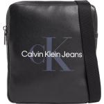 Borse messenger scontate nere in poliuretano per Uomo Calvin Klein Jeans 