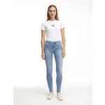 Jeans skinny scontati bianchi in denim per Donna Calvin Klein Jeans 
