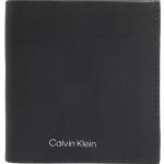 Portafogli scontati neri di pelle per Uomo Calvin Klein 