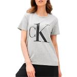 Magliette & T-shirt scontate grigie S di cotone mezza manica con manica corta per Donna Calvin Klein 